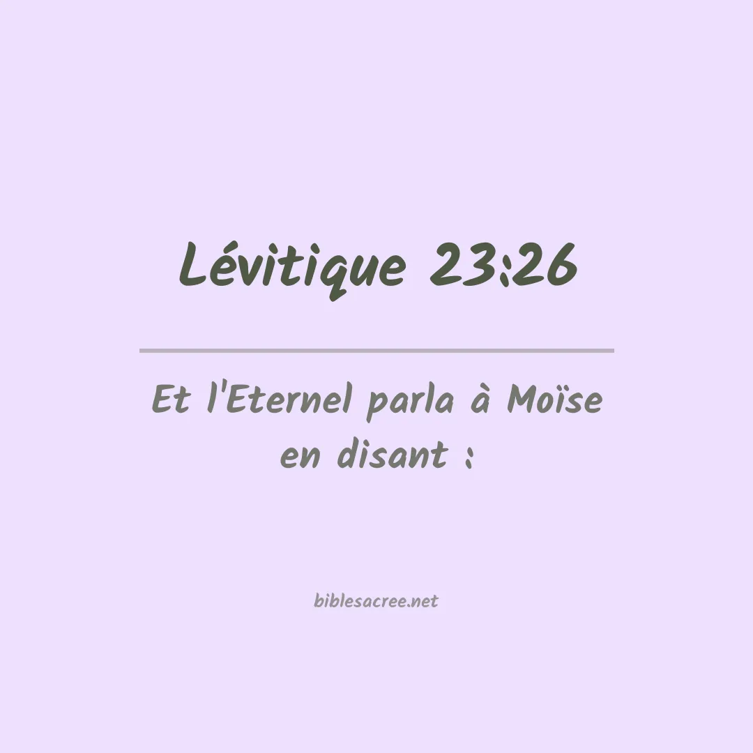 Lévitique - 23:26
