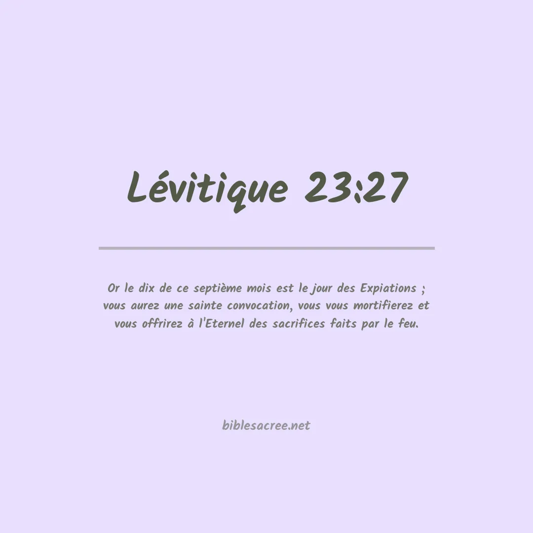 Lévitique - 23:27
