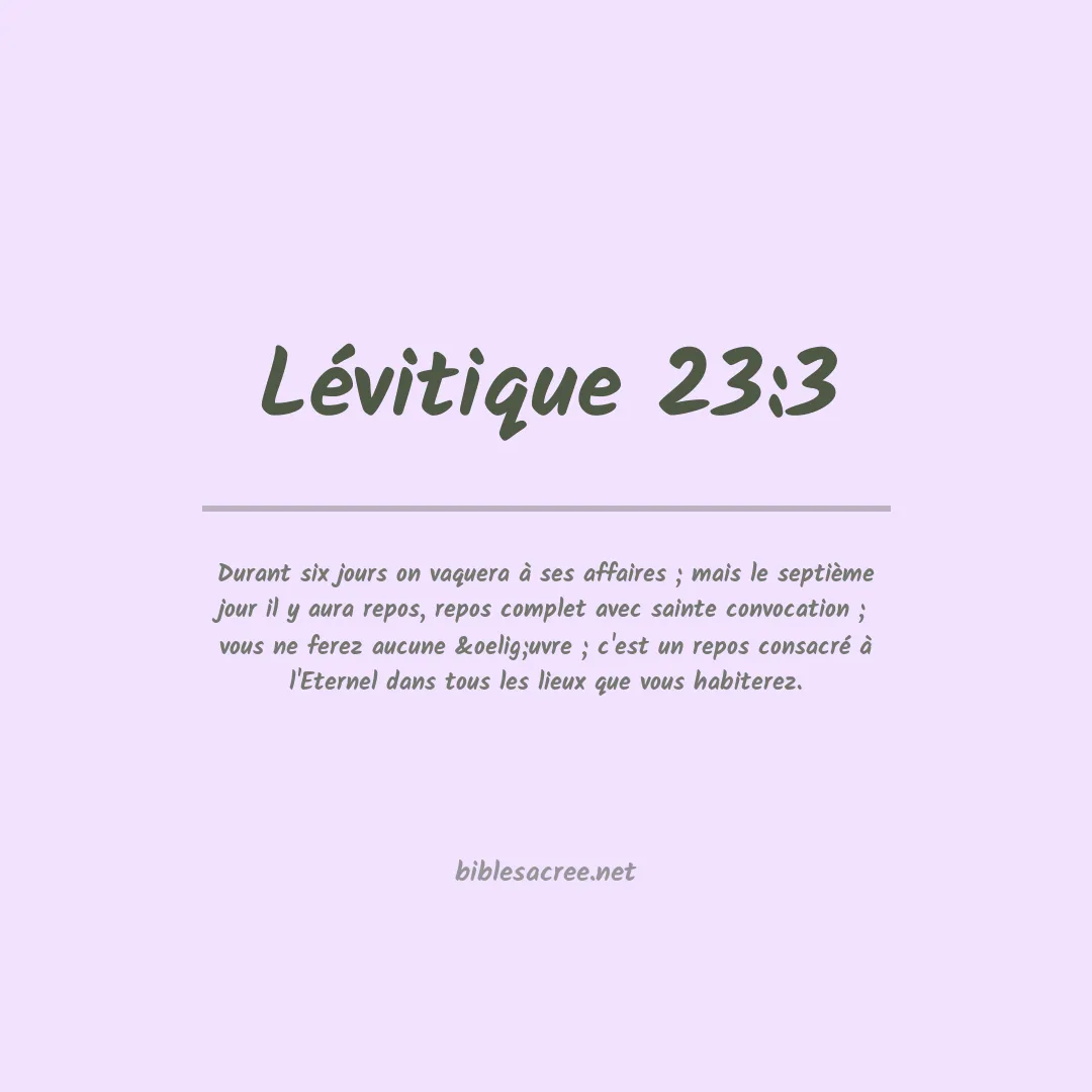 Lévitique - 23:3