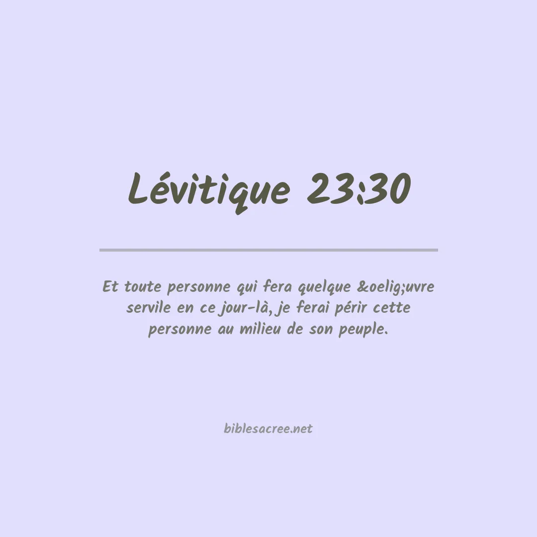 Lévitique - 23:30
