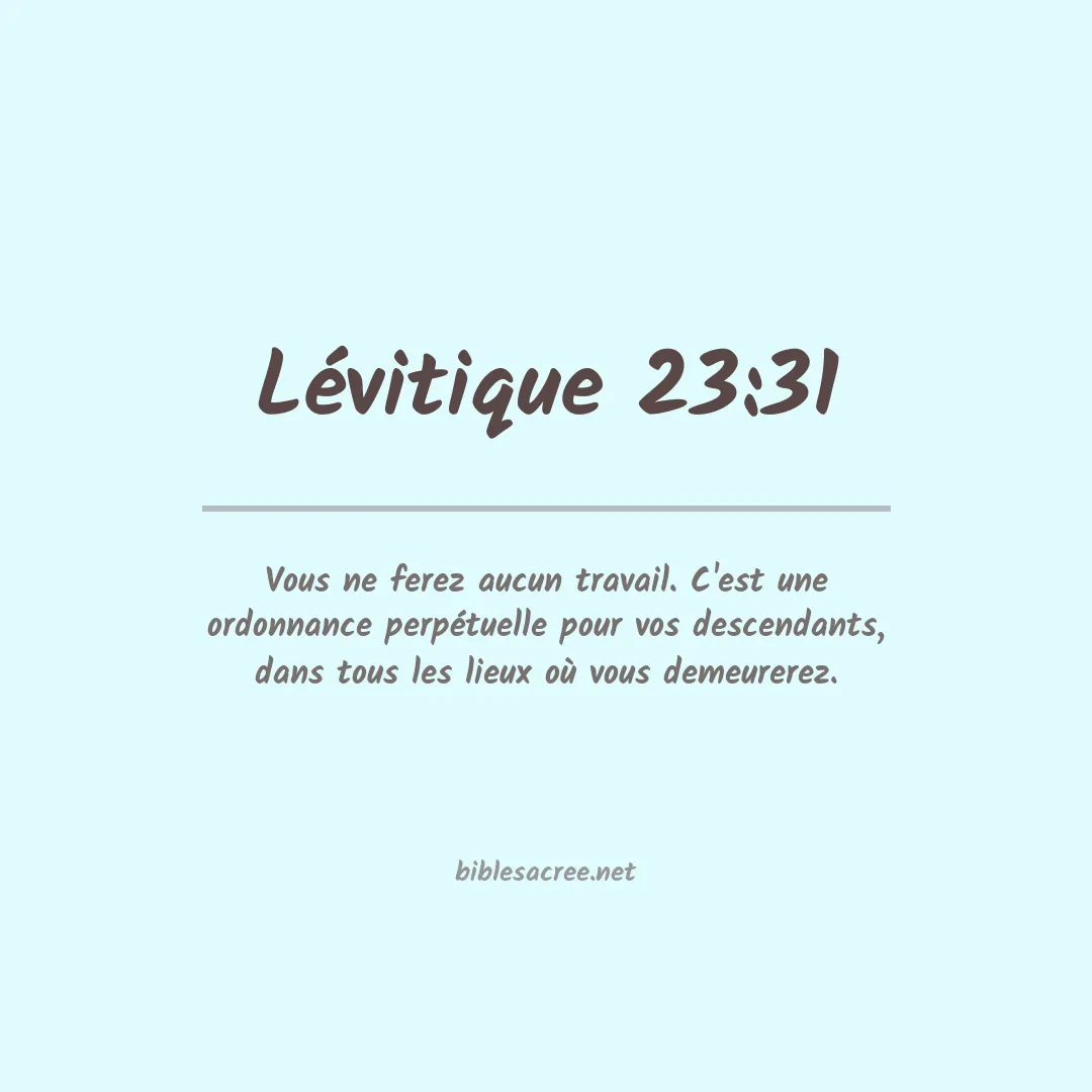 Lévitique - 23:31
