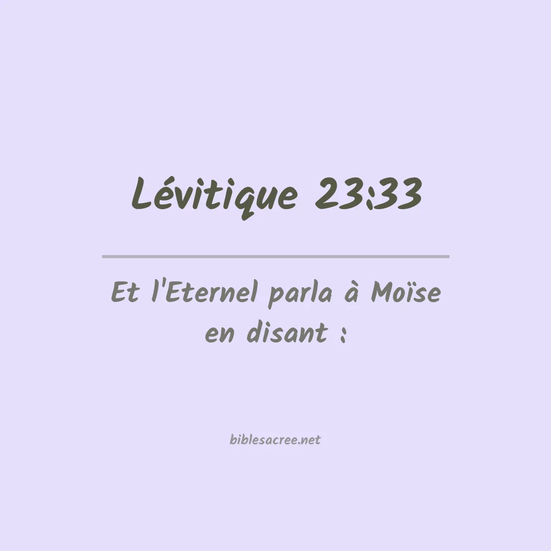 Lévitique - 23:33