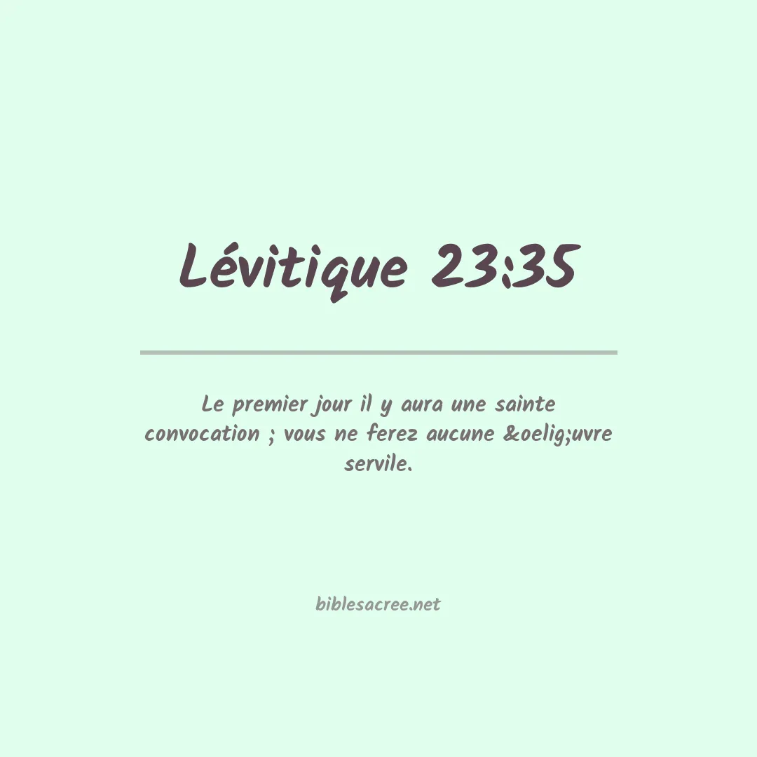 Lévitique - 23:35
