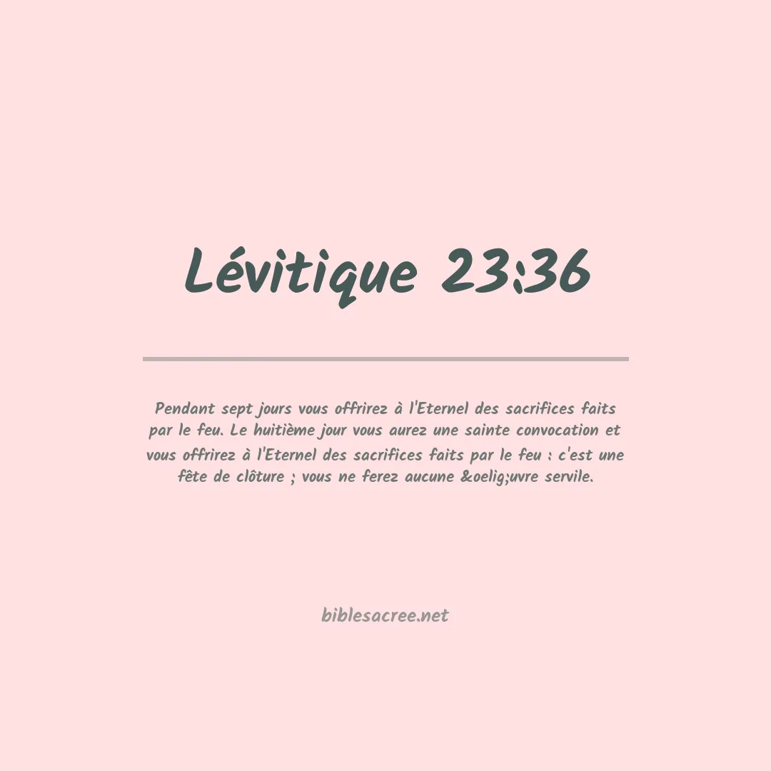 Lévitique - 23:36