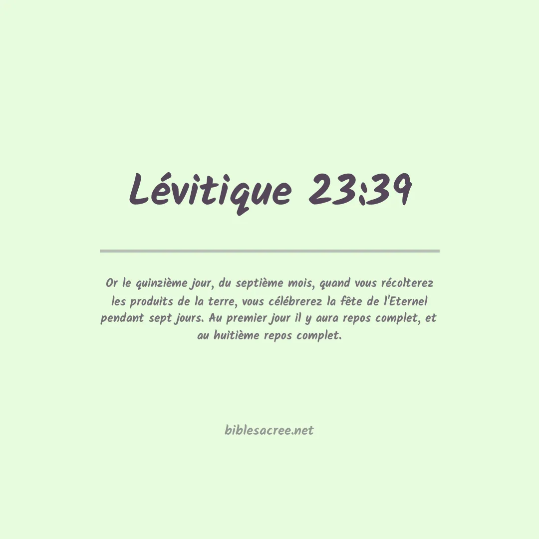 Lévitique - 23:39
