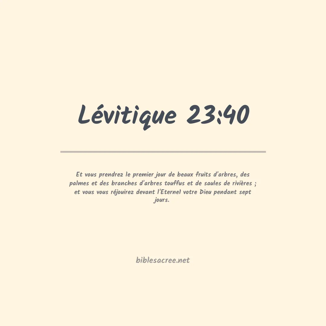 Lévitique - 23:40