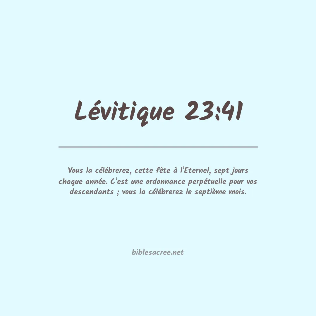 Lévitique - 23:41