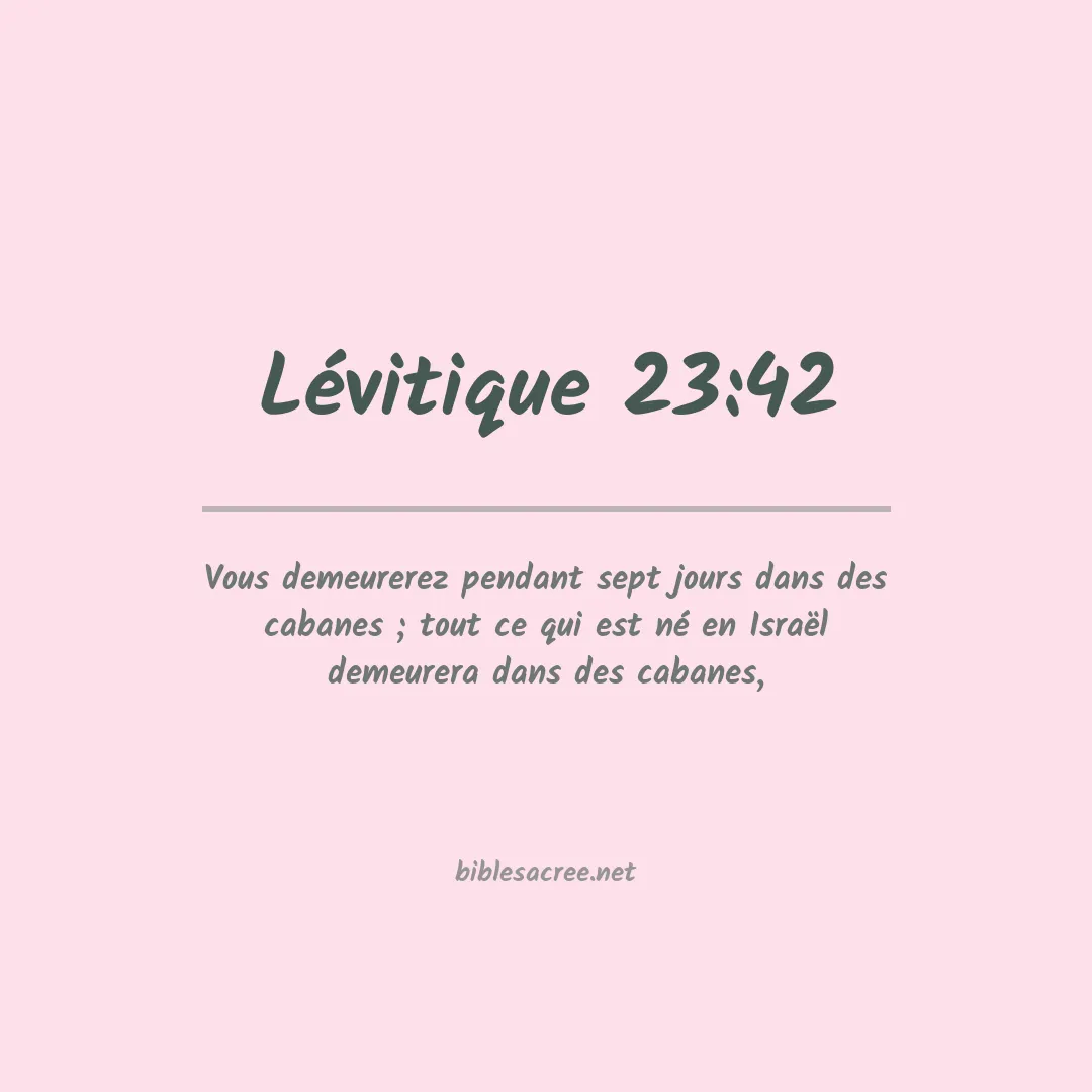 Lévitique - 23:42