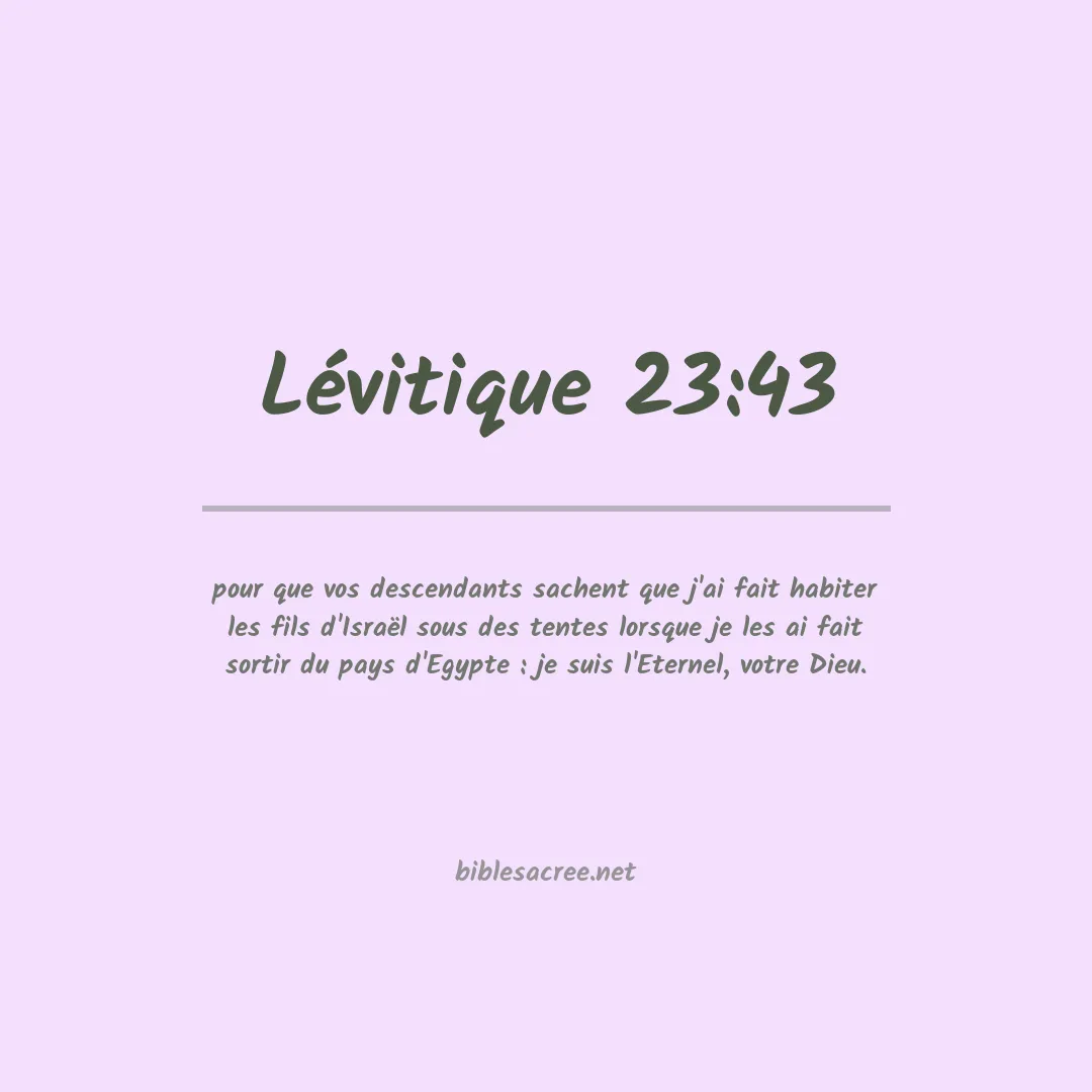 Lévitique - 23:43