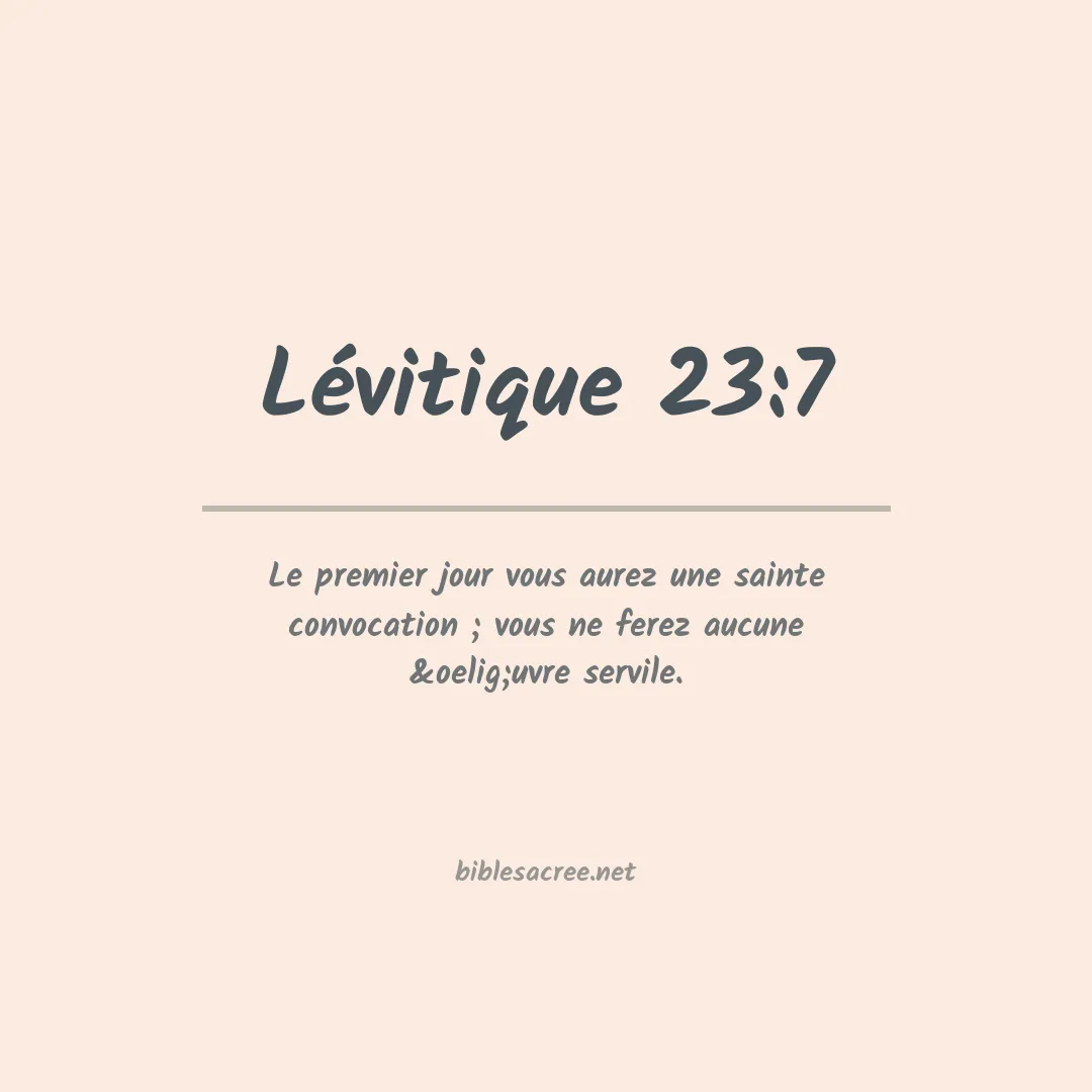 Lévitique - 23:7