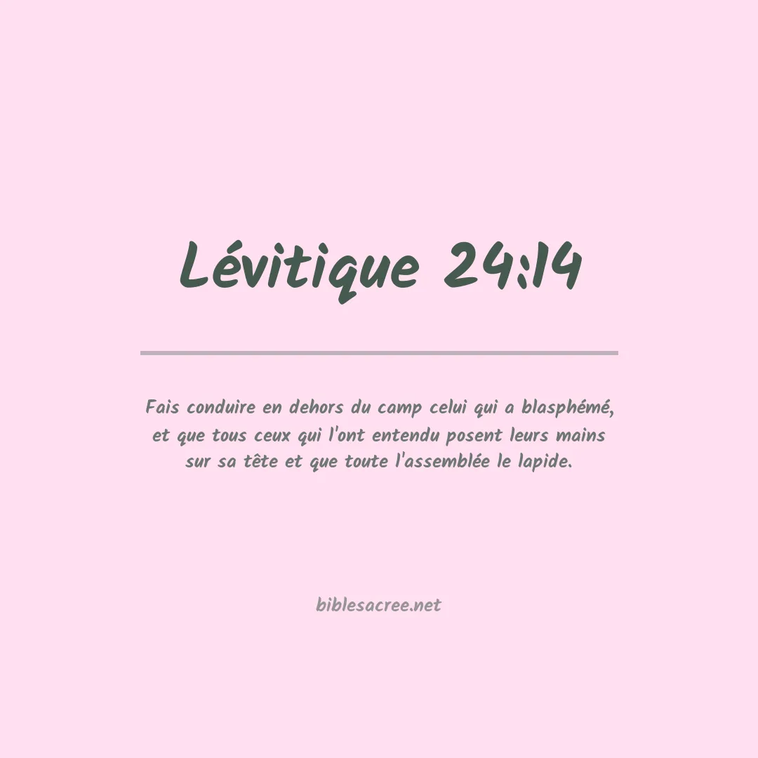 Lévitique - 24:14