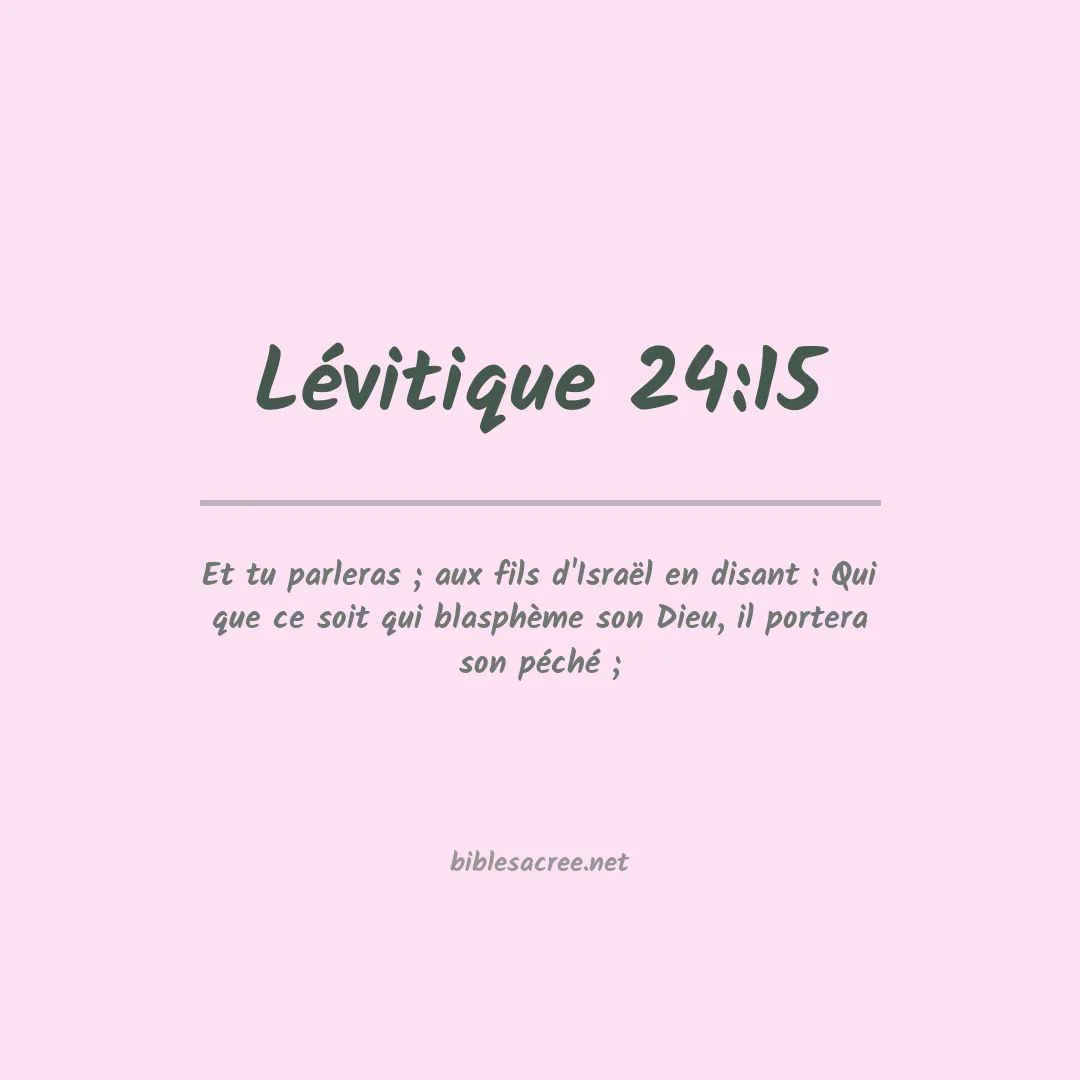 Lévitique - 24:15