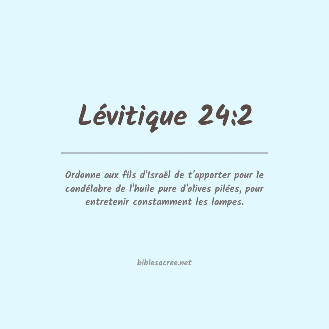 Lévitique - 24:2