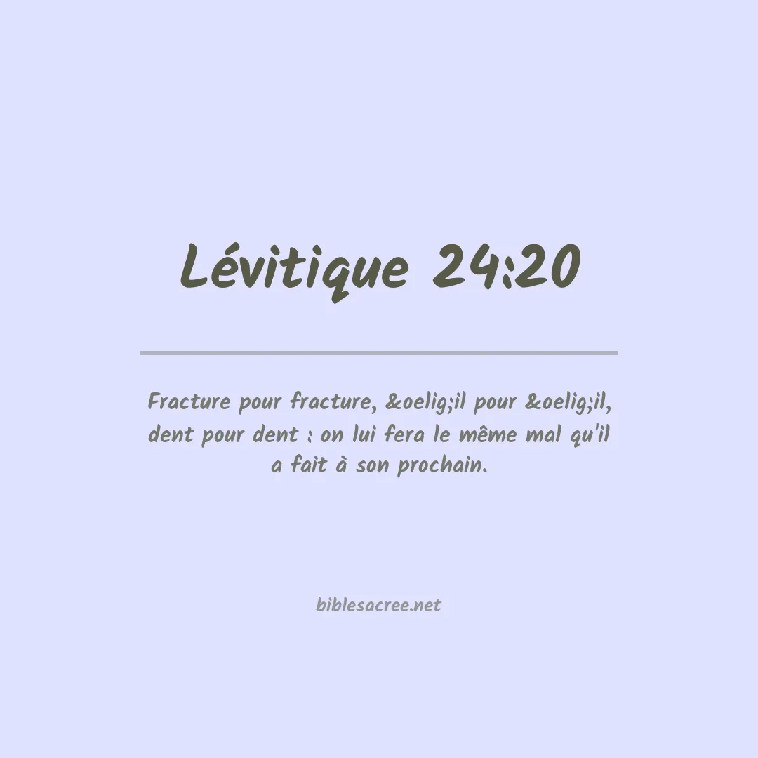 Lévitique - 24:20