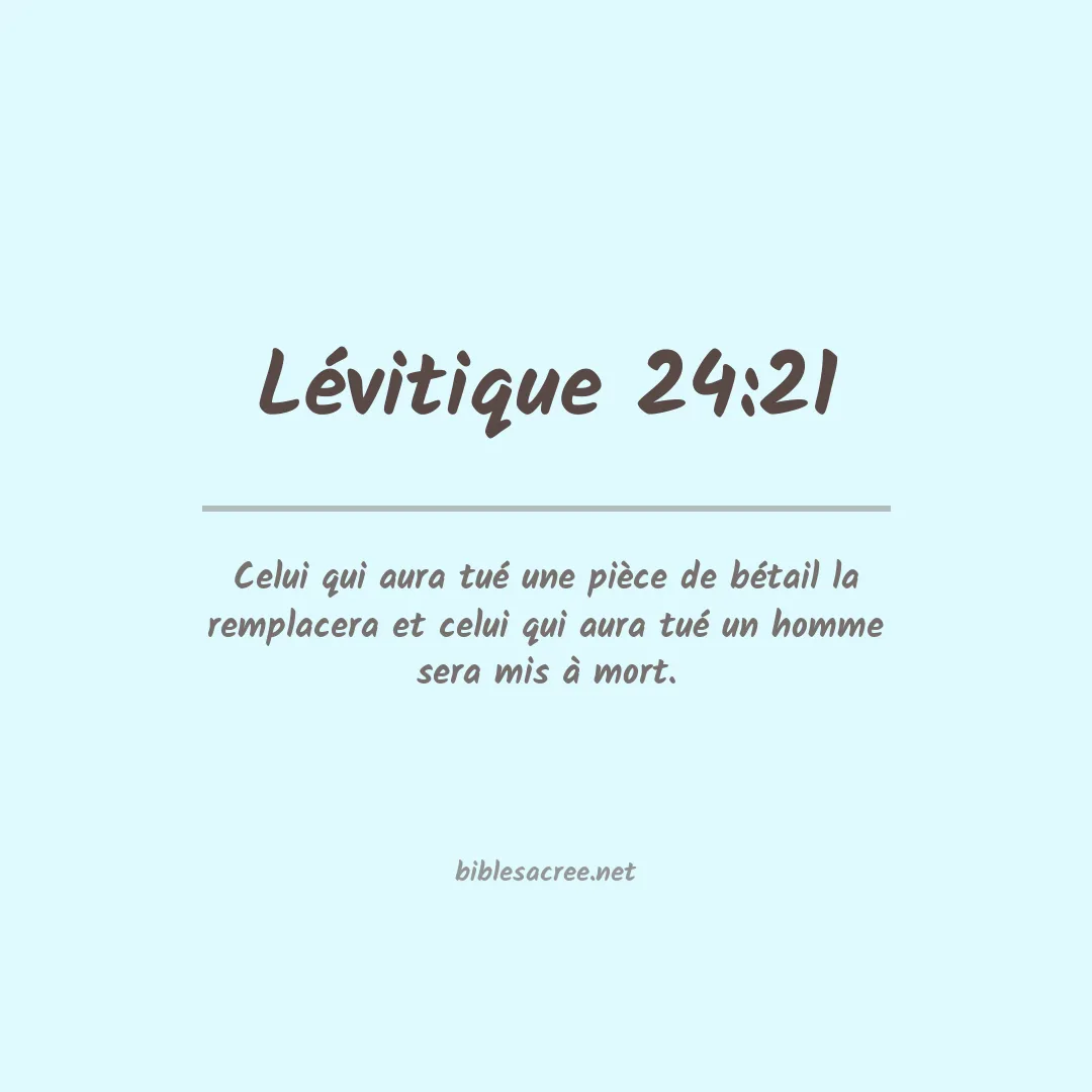 Lévitique - 24:21