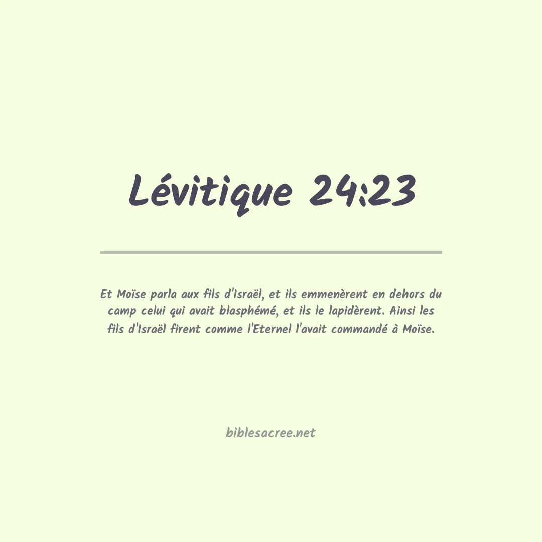 Lévitique - 24:23