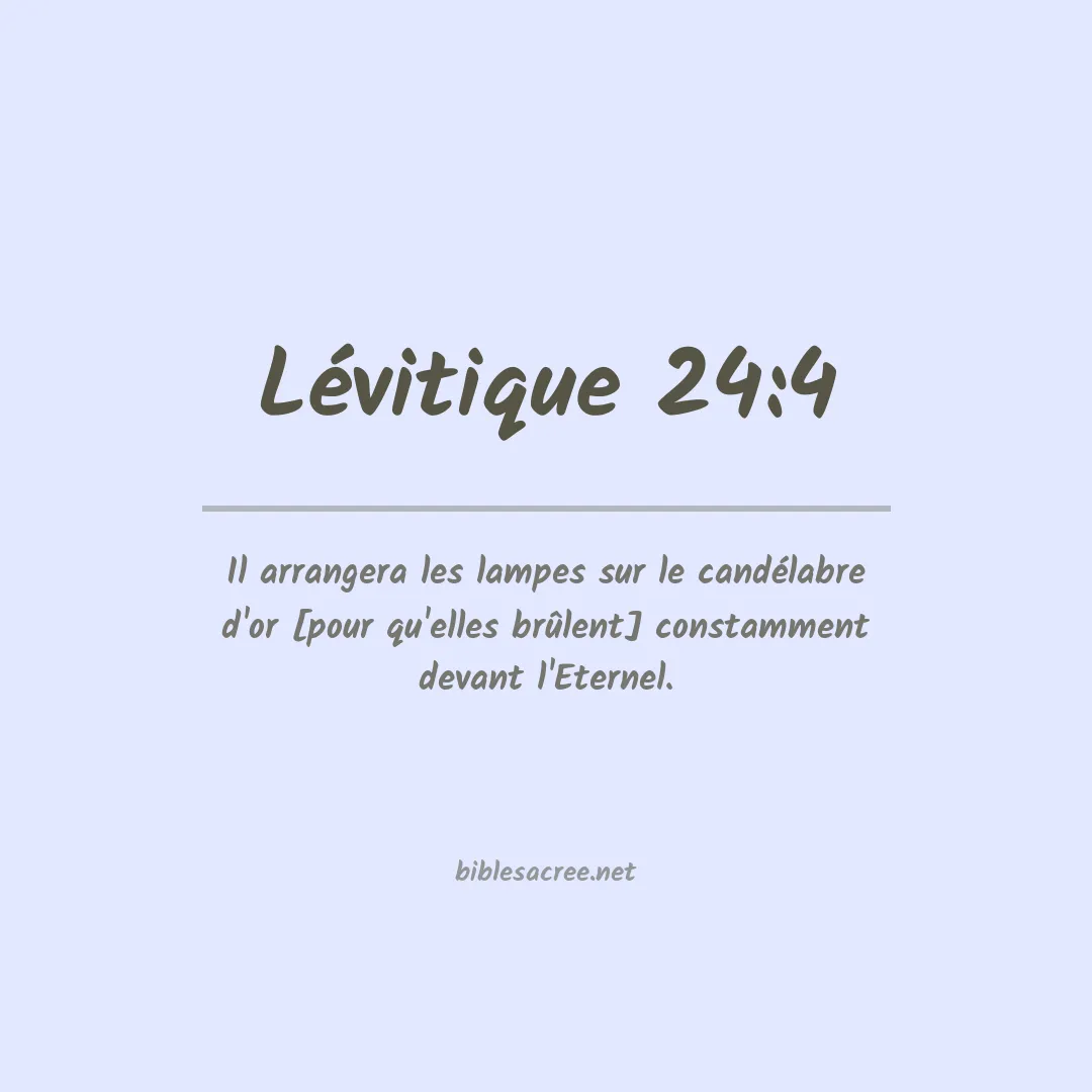 Lévitique - 24:4