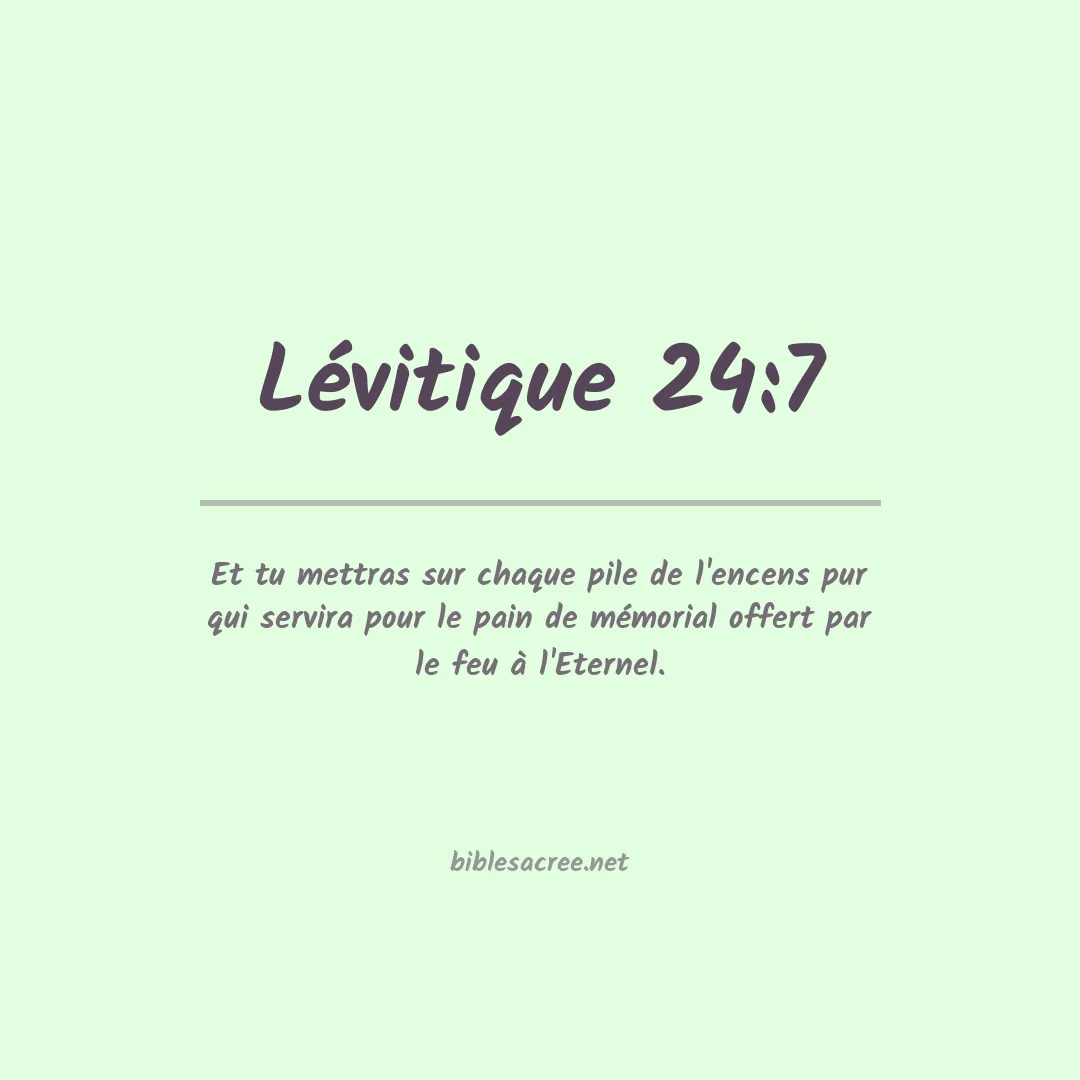 Lévitique - 24:7