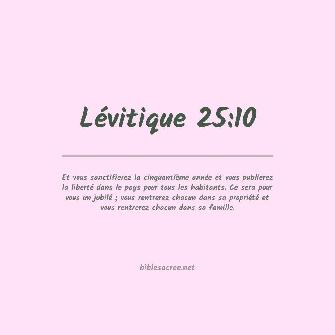 Lévitique - 25:10