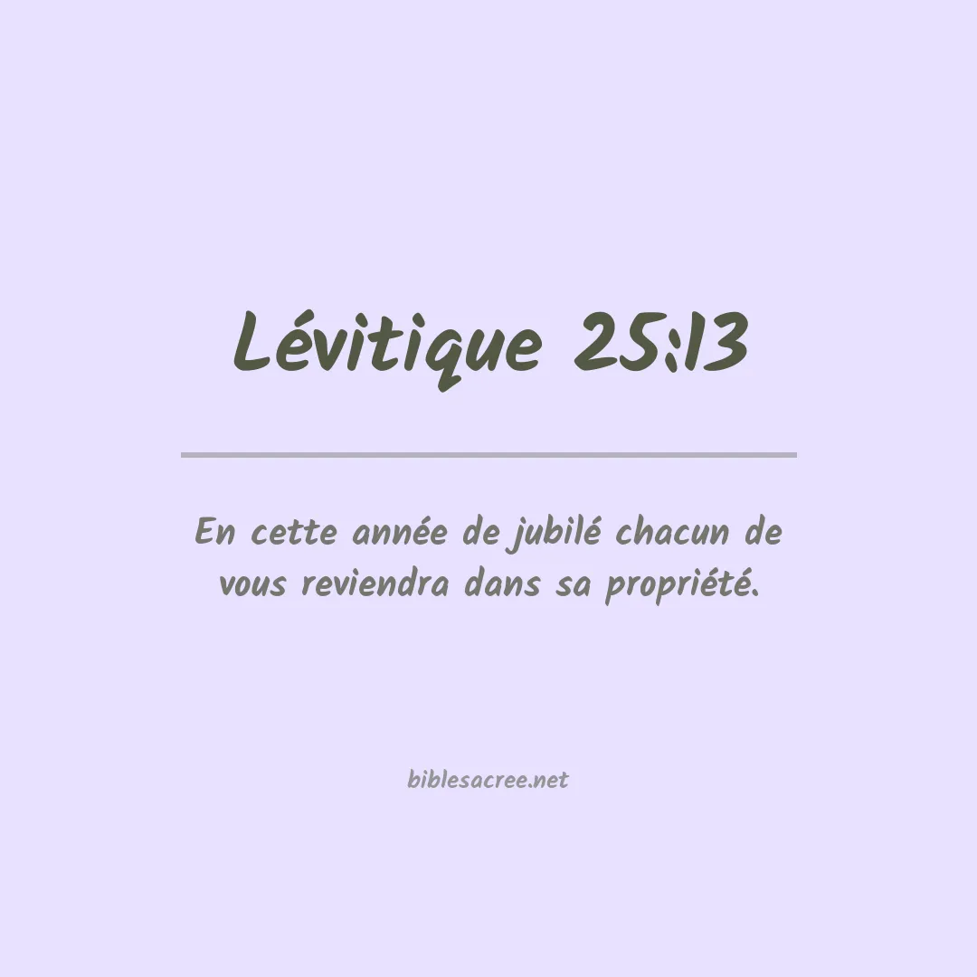 Lévitique - 25:13