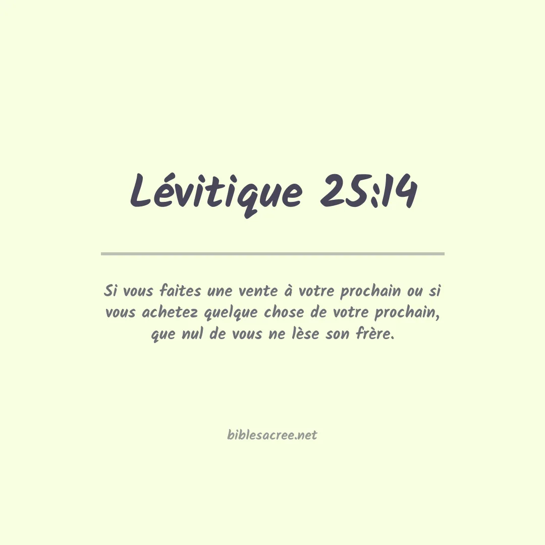 Lévitique - 25:14