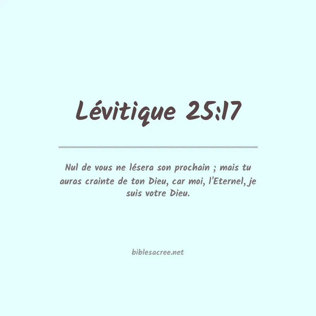 Lévitique - 25:17