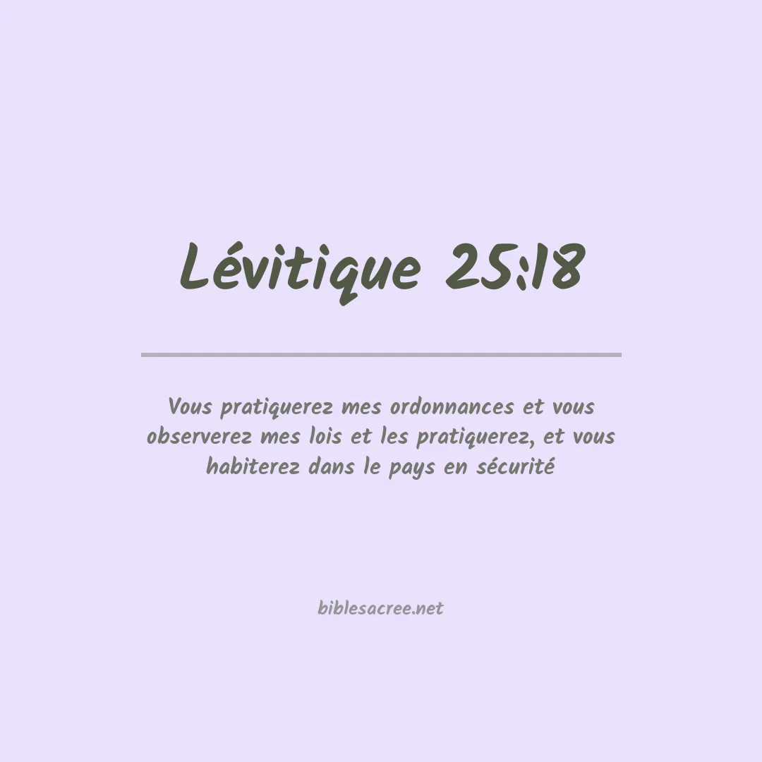 Lévitique - 25:18