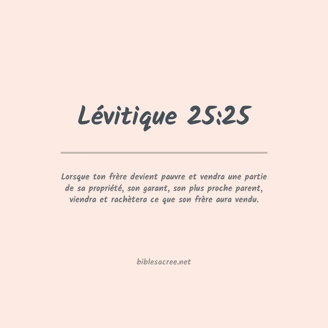 Lévitique - 25:25