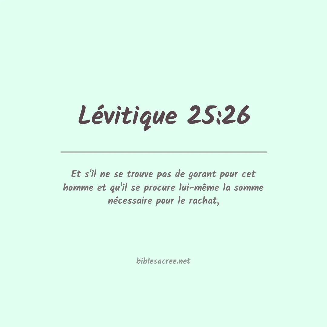 Lévitique - 25:26