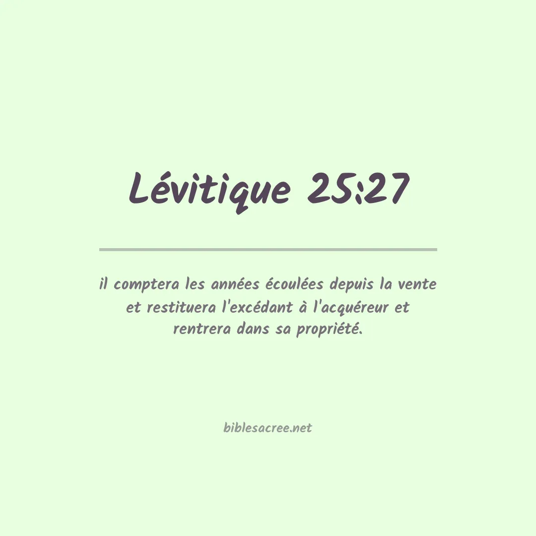 Lévitique - 25:27