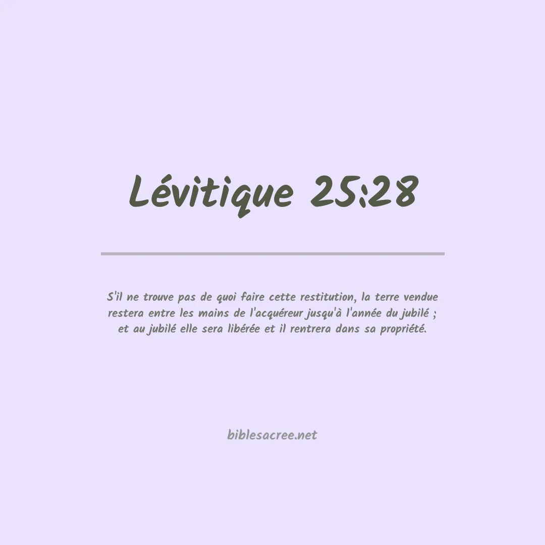 Lévitique - 25:28