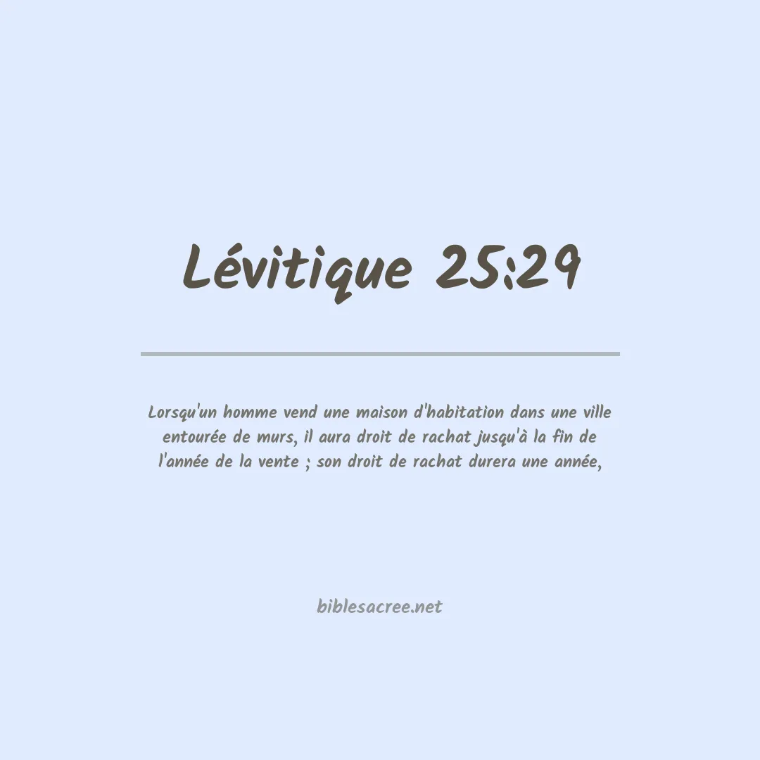 Lévitique - 25:29