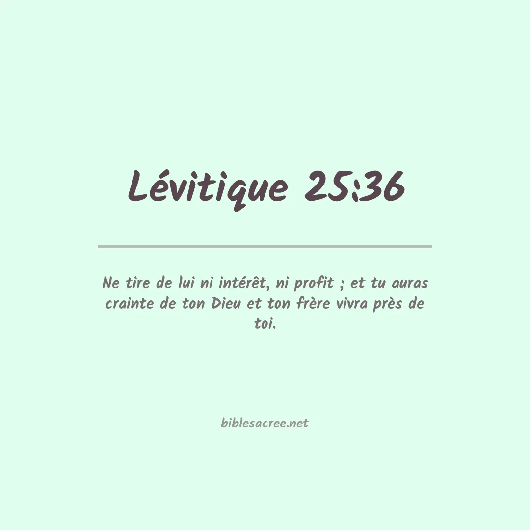 Lévitique - 25:36