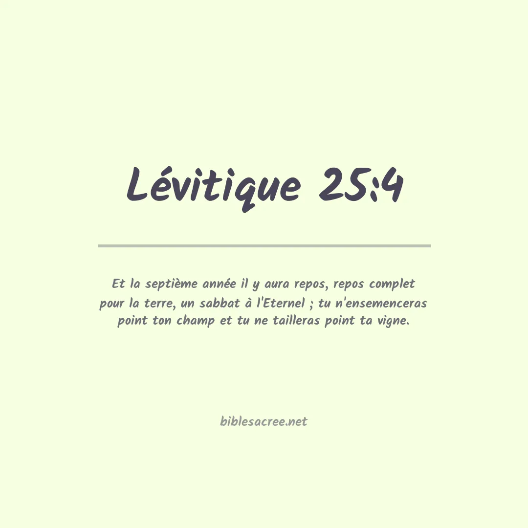 Lévitique - 25:4