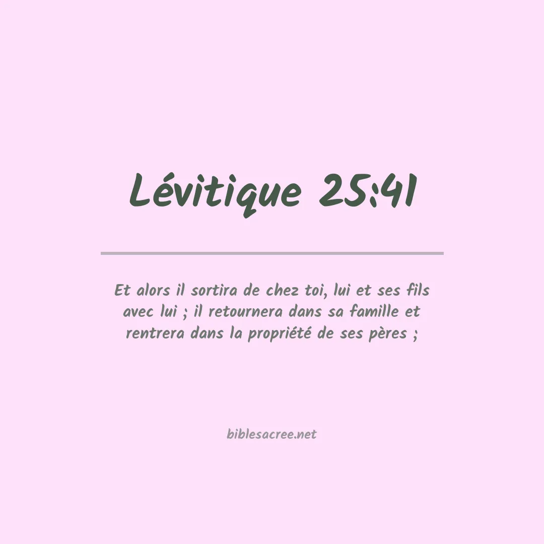 Lévitique - 25:41