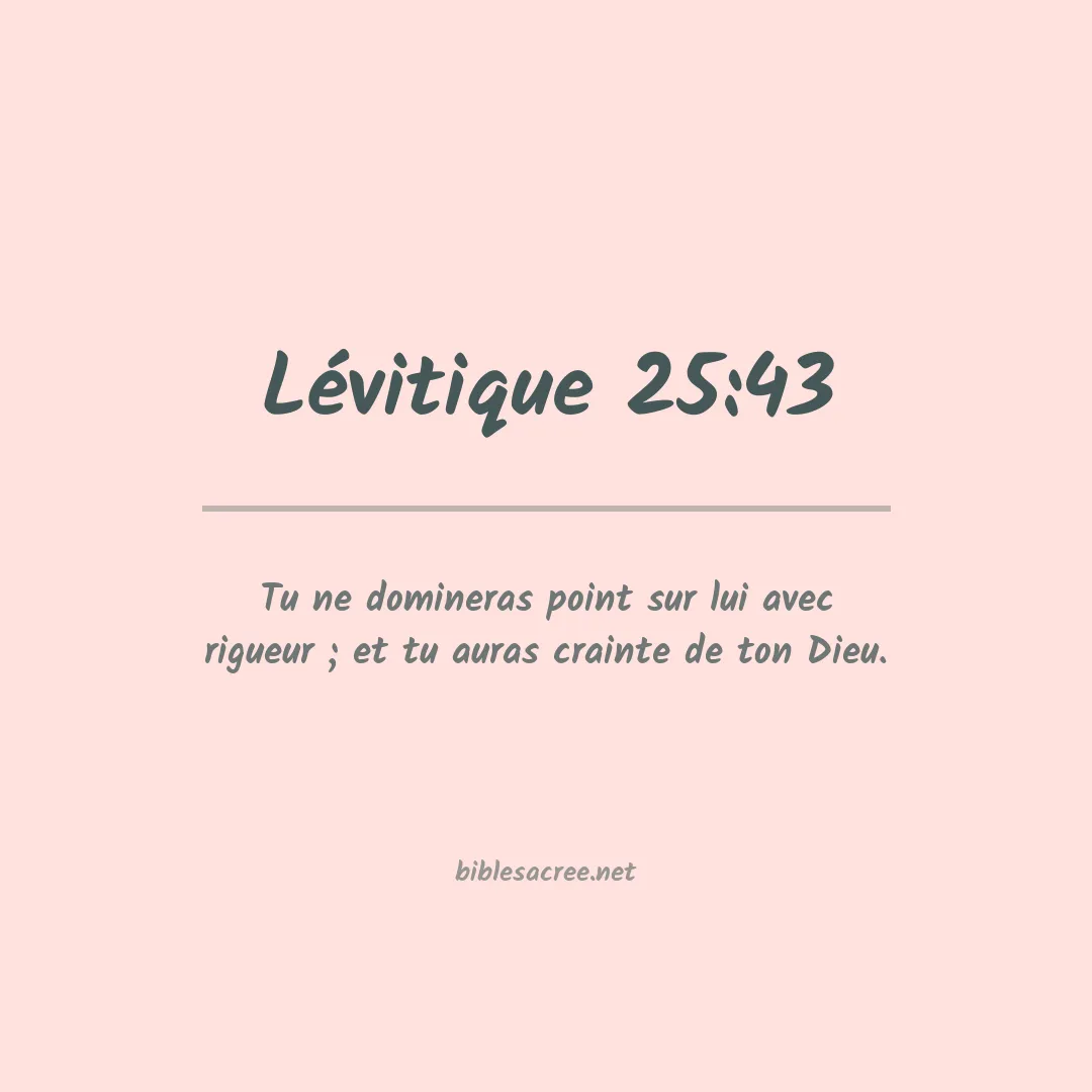 Lévitique - 25:43