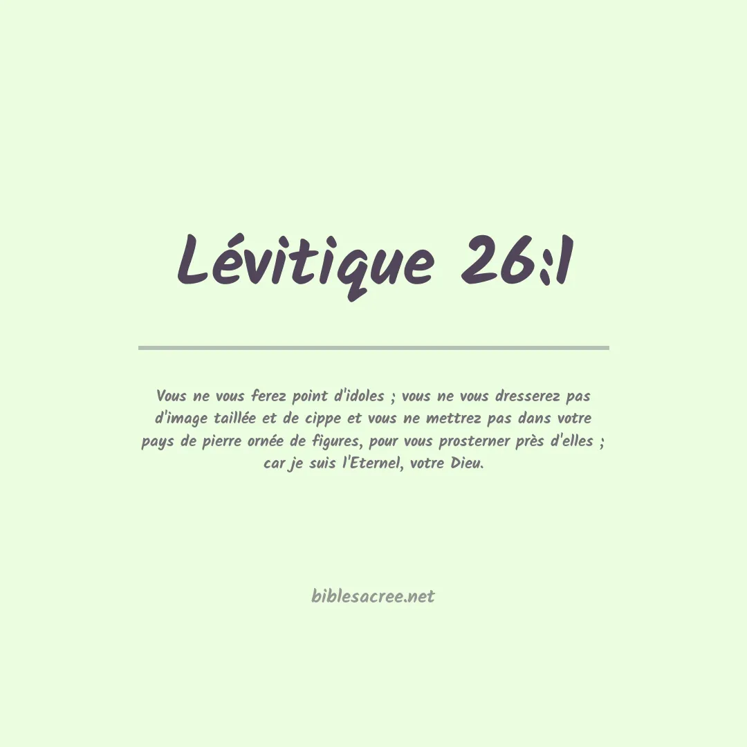 Lévitique - 26:1