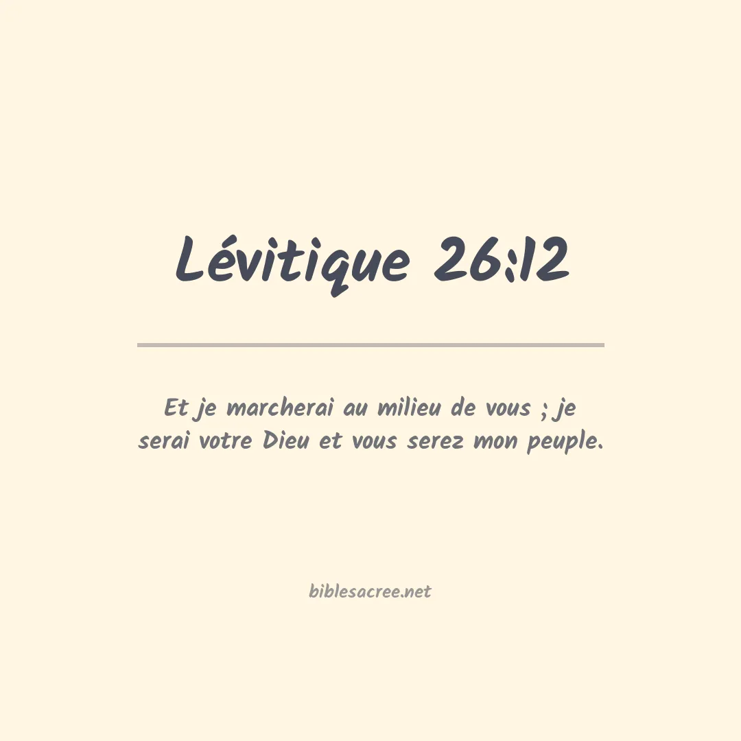 Lévitique - 26:12