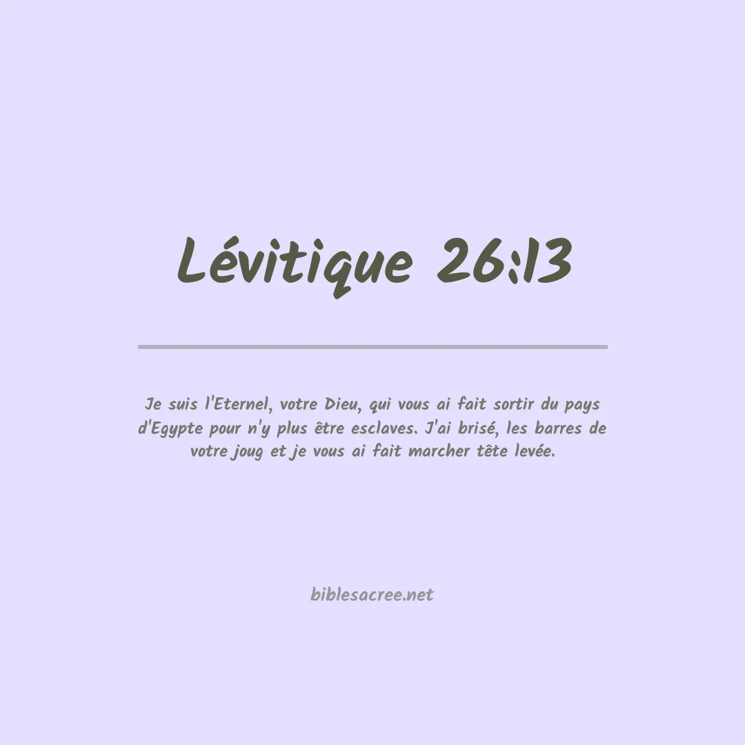 Lévitique - 26:13