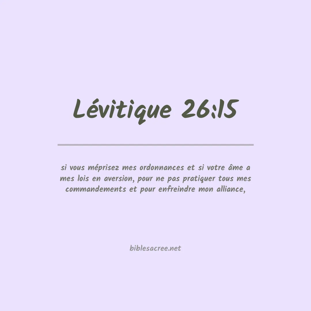 Lévitique - 26:15