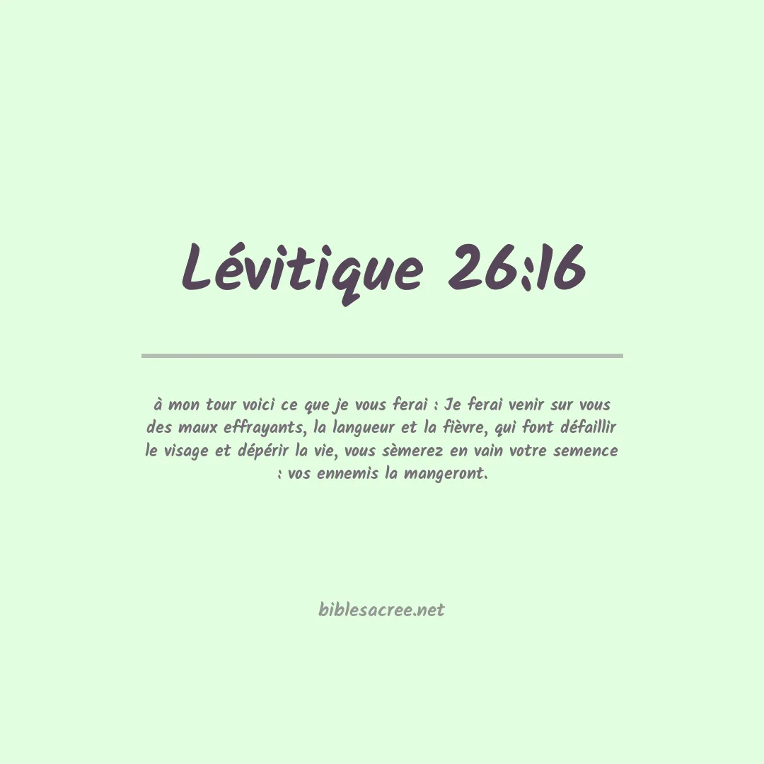 Lévitique - 26:16