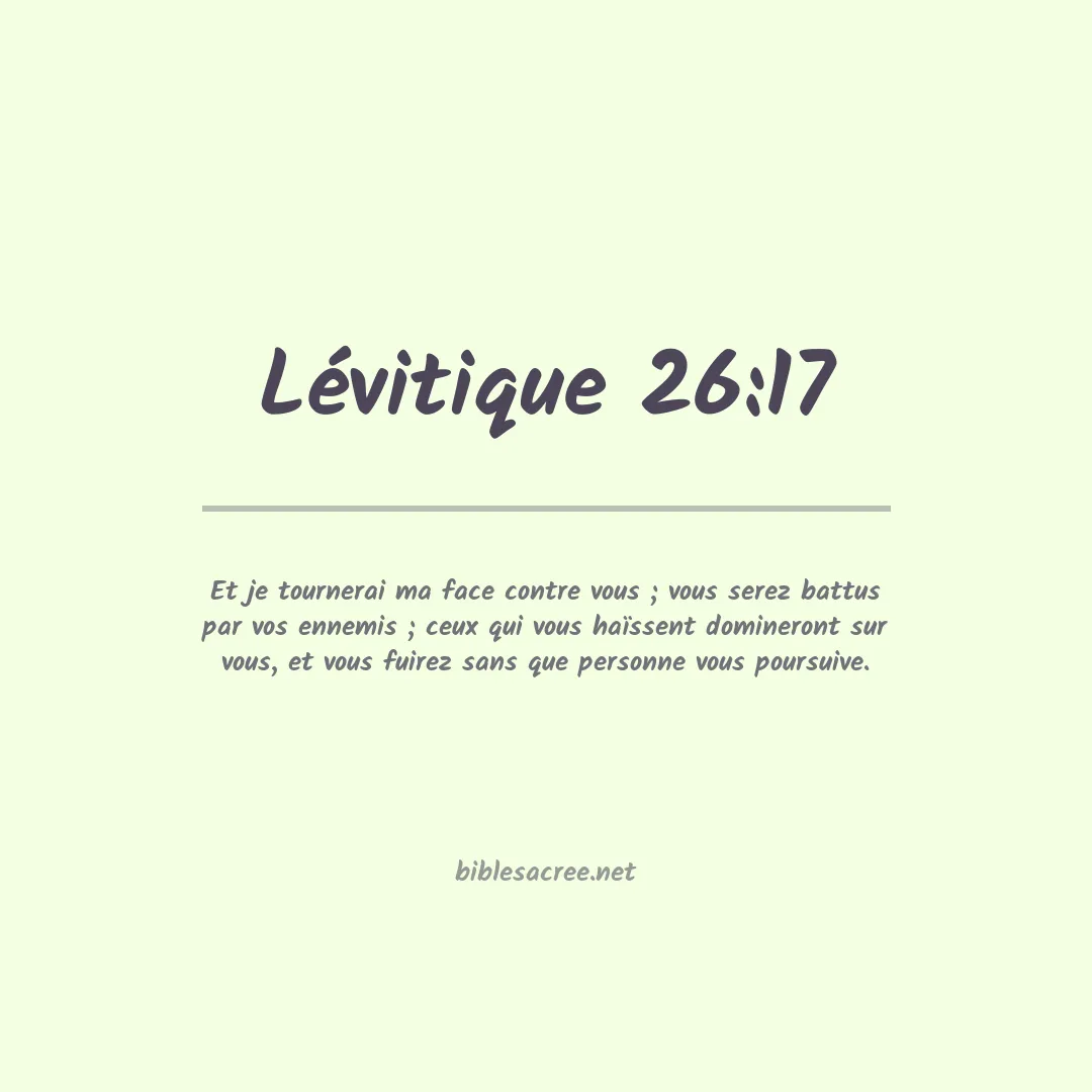 Lévitique - 26:17