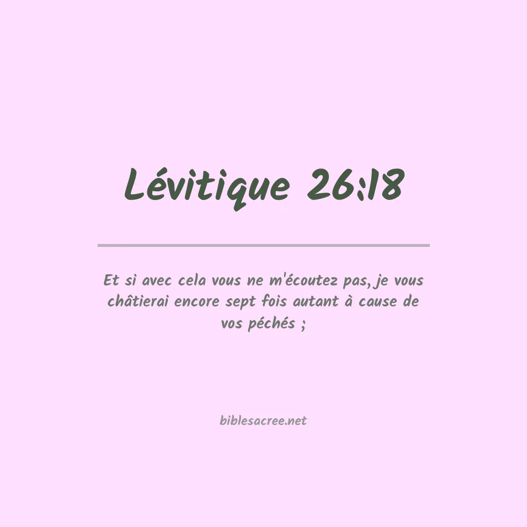 Lévitique - 26:18