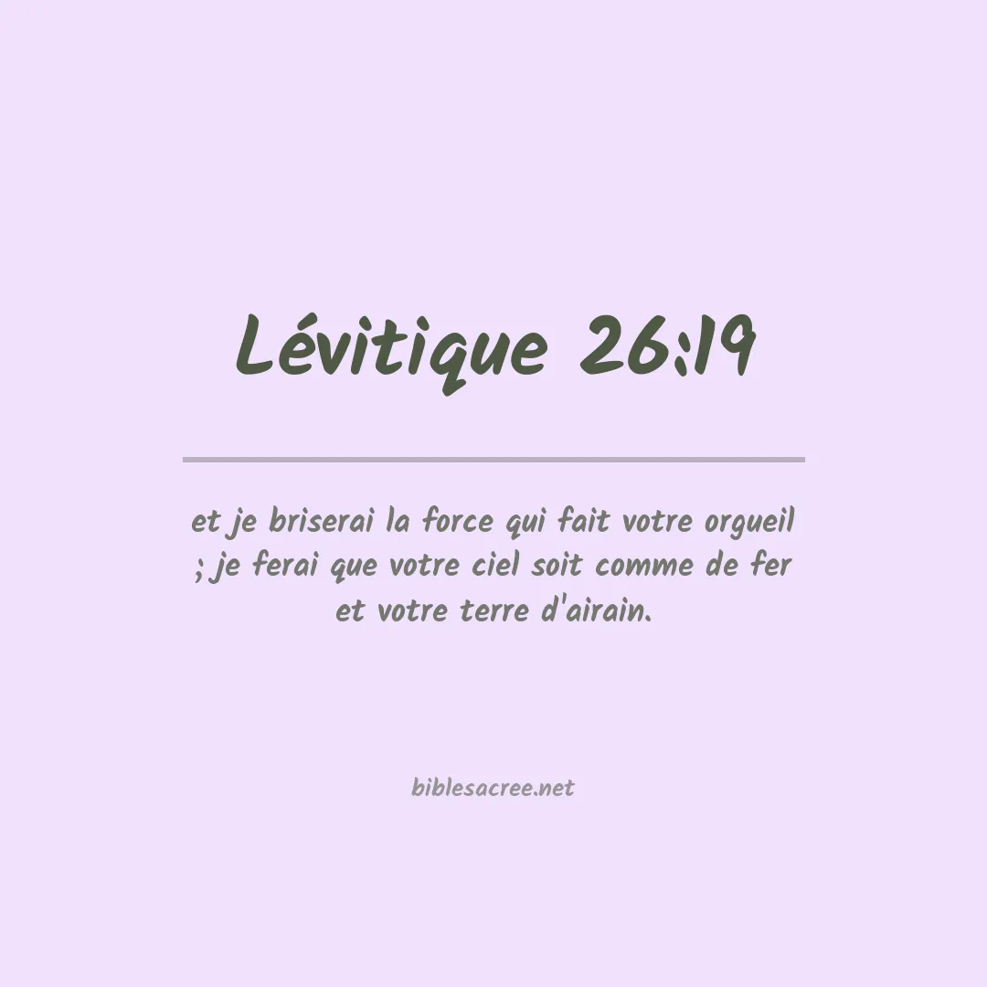 Lévitique - 26:19