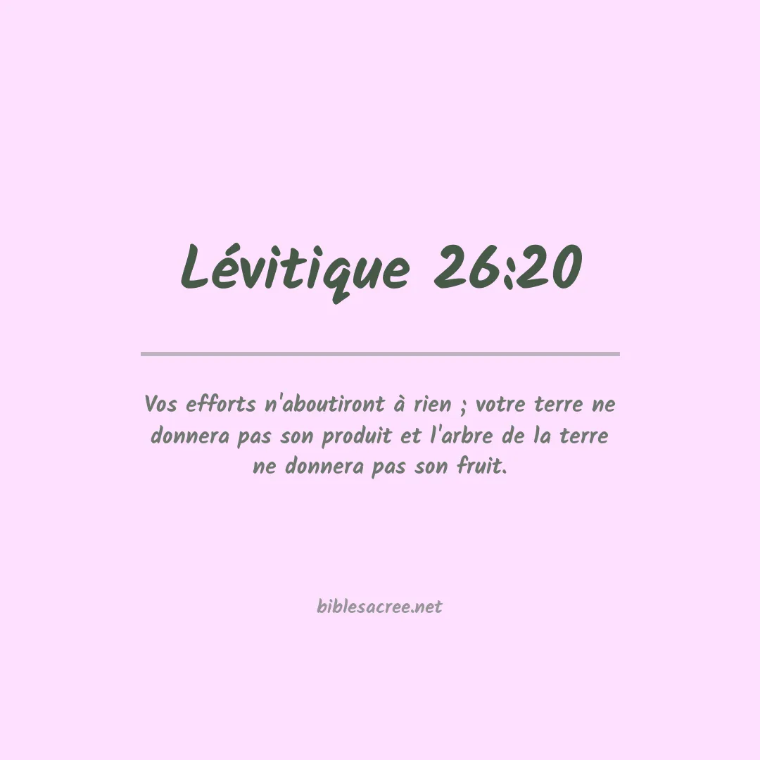 Lévitique - 26:20