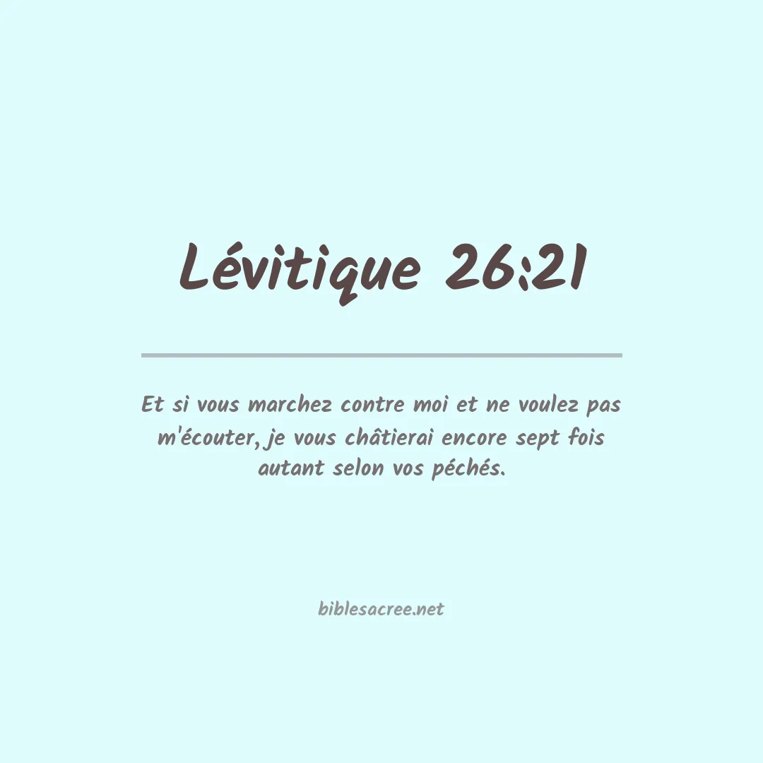 Lévitique - 26:21