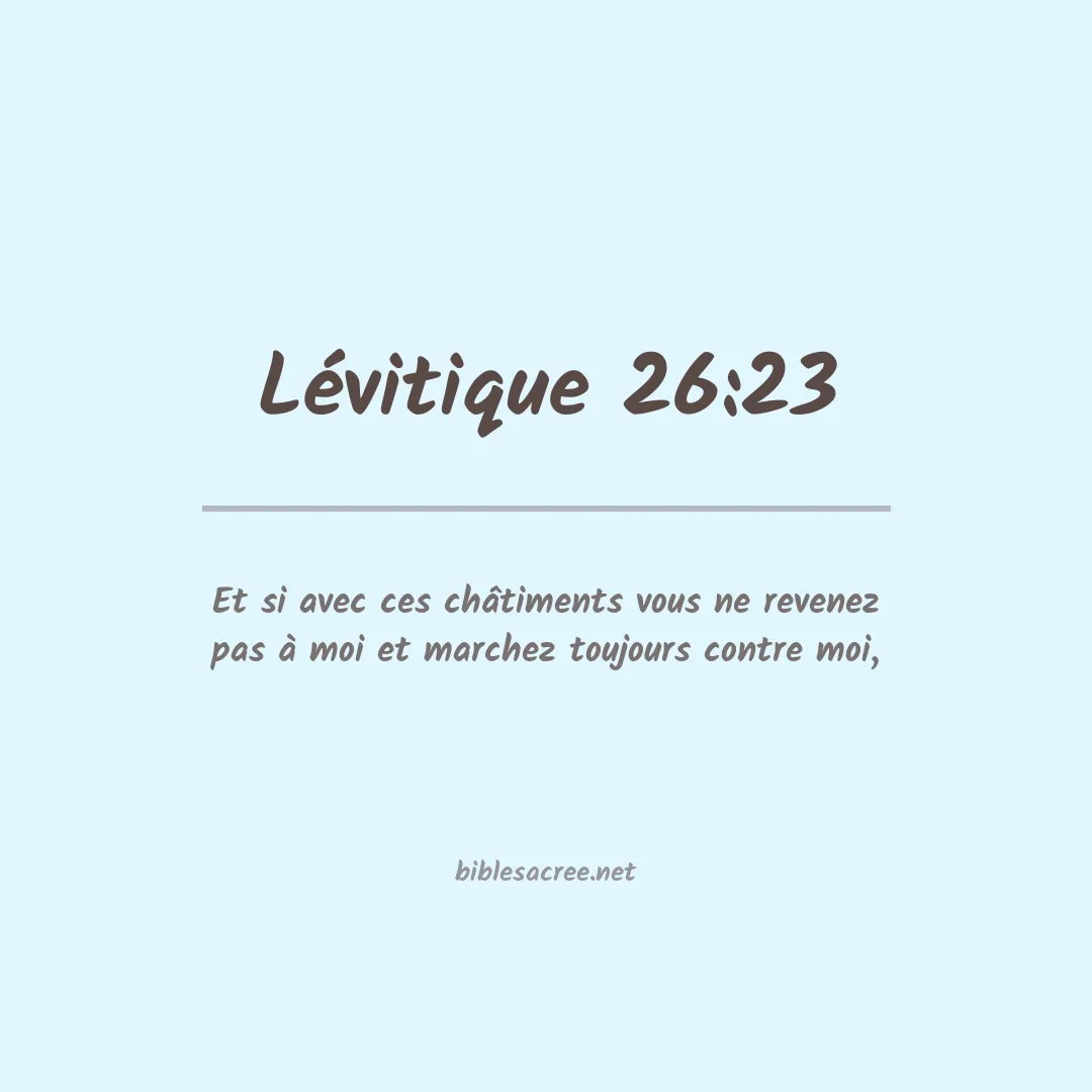 Lévitique - 26:23
