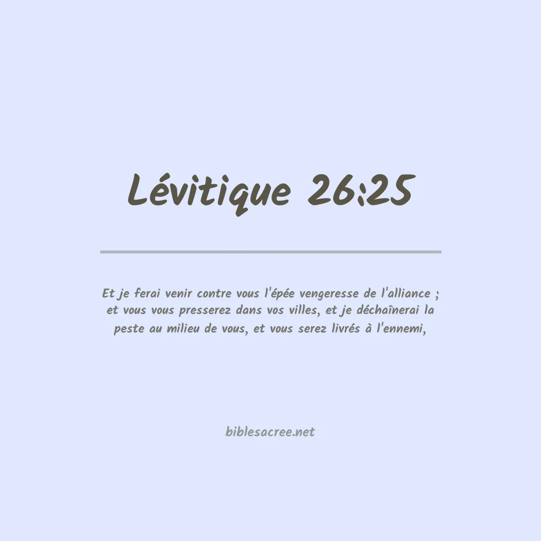 Lévitique - 26:25