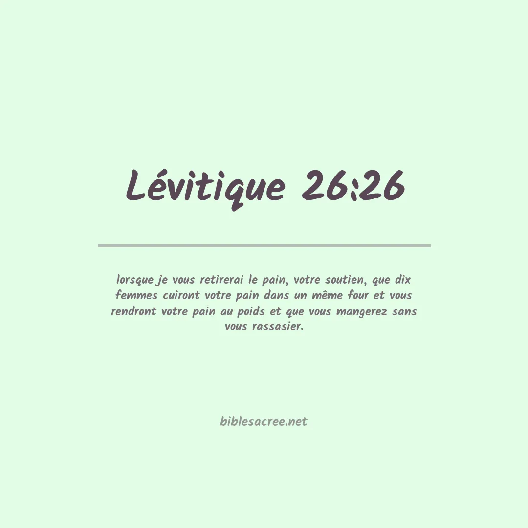 Lévitique - 26:26