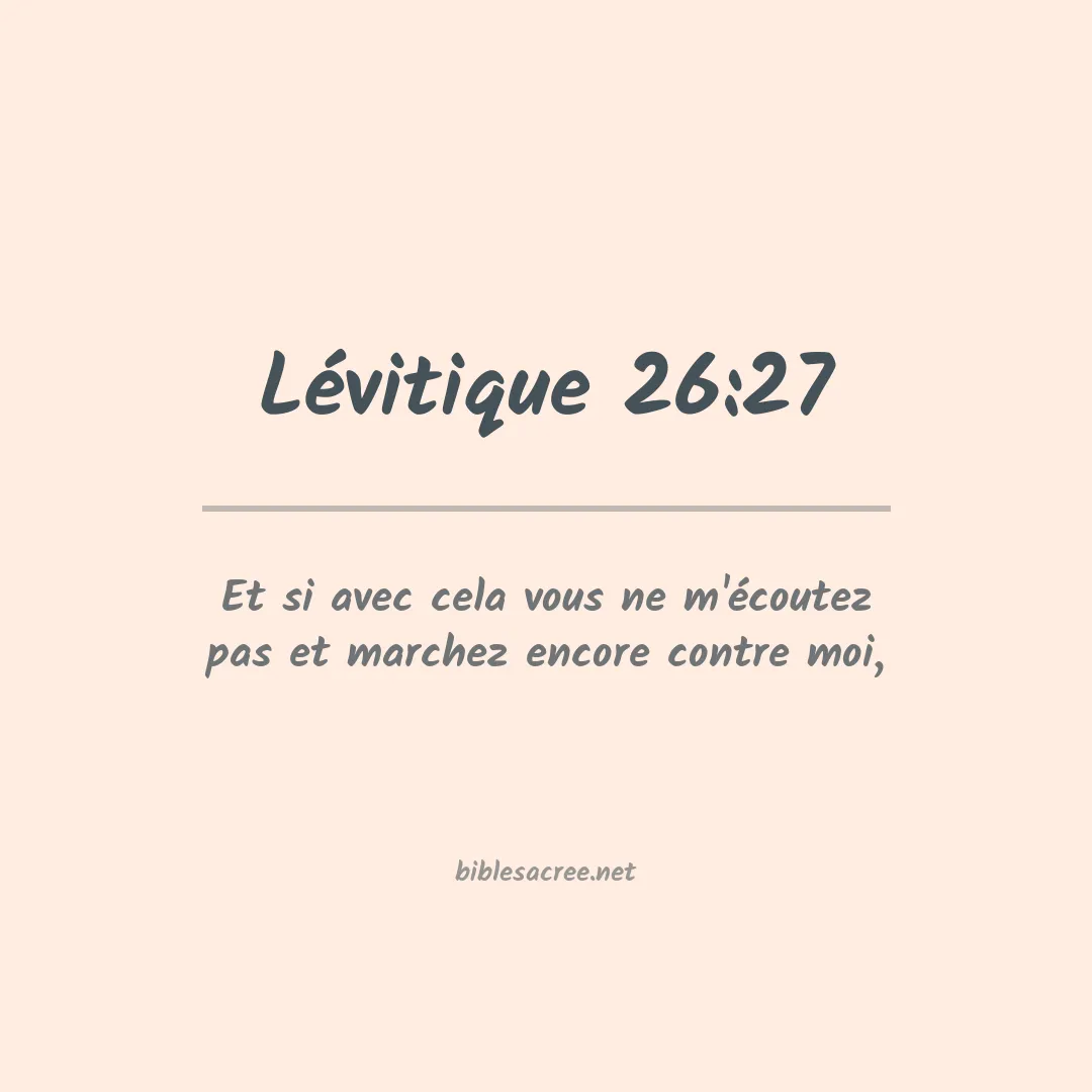 Lévitique - 26:27